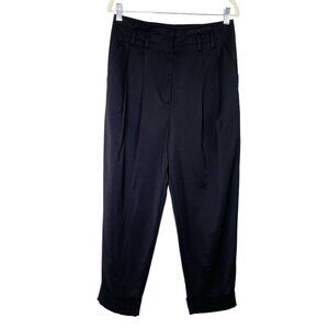 Elizabeth and James Black Cuffed Dress Pants Womens Size 12 High Rise Ankle